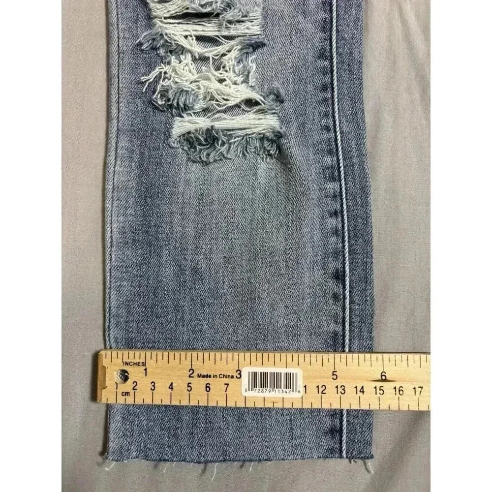 Judy Blue Jeans Womens 1/25 (26x23 Actual) Skinny Fit Medium Blue Stretch raw - Picture 3 of 7